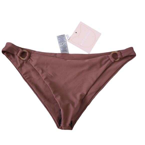 New Kittenish Brown Bikini Bottoms Medium by Jessie James Decker Bathing Suit - Picture 1 of 3